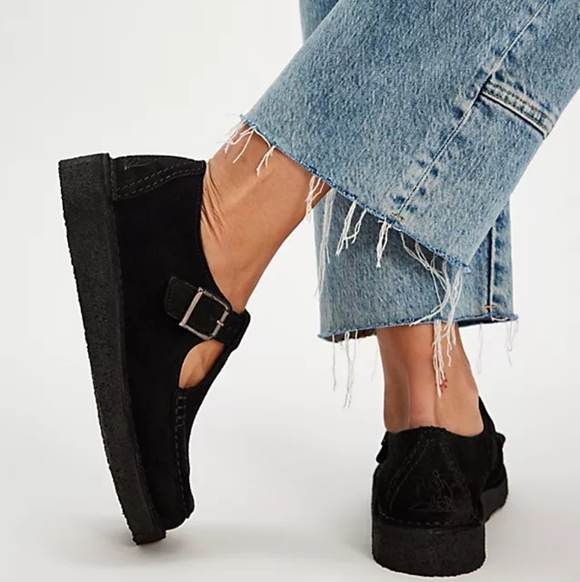 Clarks Originals Nomad T Bar Black Suede Size 8.5 - Picture 2 of 12